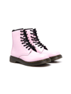 Dr. Martens' 1460 8-eye Leather Boots 6 Months-3 Years Pale Pin In Pink