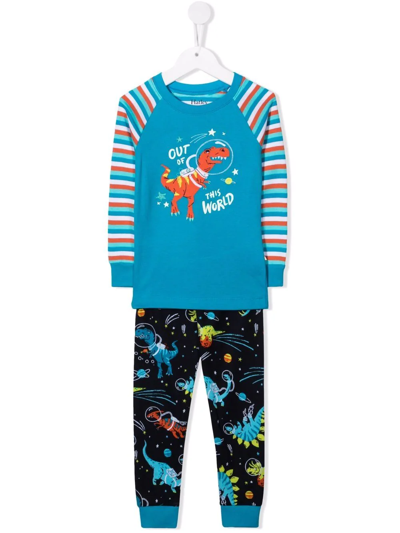 Hatley Kids' Graphic-print Pyjama Set In Blue