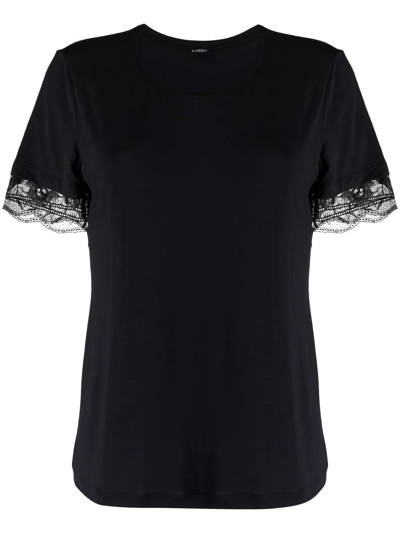 La Perla Lace-trim Pyjama Set In Black
