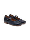 Clarys Snakeskin-print Ballerina Shoes In Blue