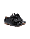 Clarys Lace-up High-shine Loafers In Black