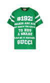 Gucci To Hug A Snake-print Cotton-jersey T-shirt In Green