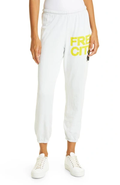 Freecity Large Logo Sweatpants In Moonglow