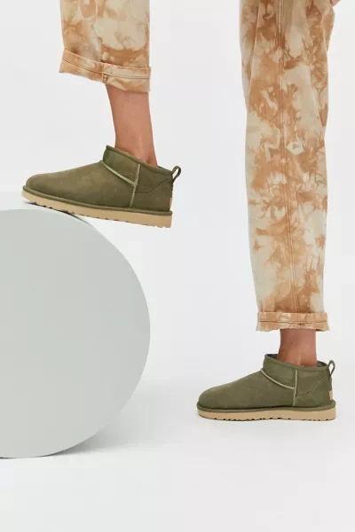 Ugg Classic Ultra-mini Ankle Boot In Burnt Olive