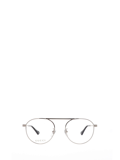 Gucci Gg0744o Silver Glasses In Ruthenium