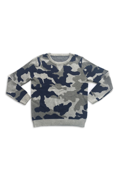Bear Camp Kids' Camo Print Sweater In Grey Camo