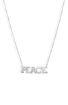 ANZIE LOVE LETTER PEACE PENDANT NECKLACE