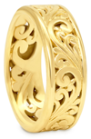 DEVATA 18K YELLOW GOLD PLATED STERLING SILVER BALI RING