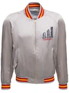 Casablanca Grey Grand Prix Souvenir Bomber Jacket In Grey