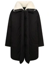Givenchy Cotton Down Jacket With Shearling Collar In Black