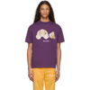 Palm Angels Man Purple Regular Fit Bear T-shirt