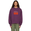 Palm Angels Men's Location Unknown Crew Sweatshirt In Purple