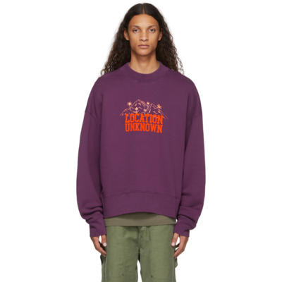 Palm Angels Men's Location Unknown Crew Sweatshirt In Rosa