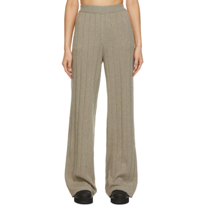 Loro Piana Duca D'aosta Ribbed-knit Cashmere Pants In Green