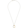 MAISON MARGIELA GOLD & SILVER TWISTED RING PENDANT NECKLACE
