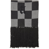 AMIRI BLACK & WHITE OLD-ENGLISH CHECK SCARF