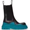 Bottega Veneta Tire Chunky-sole Leather Chelsea Boots In 1356-black-bs-bs