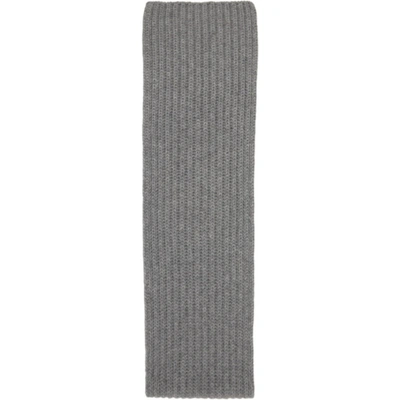 Loro Piana Fringed Striped Cashmere Scarf In Grey