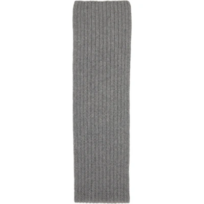 Loro Piana Fringed Striped Cashmere Scarf In Gray