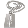 HUGO HUGO E CUT STAINLESS STEEL NECKLACE SILVER