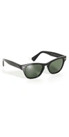 Ray Ban Laramie Sunglasses Black Frame Green Lenses 54-20 In Black/green