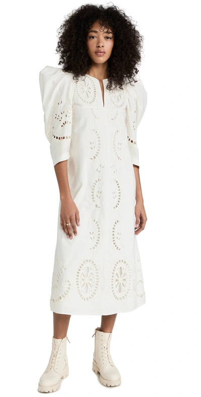 Sea Santos Broderie-anglaise Cotton-voile Dress In White