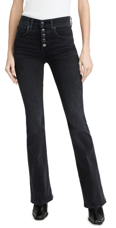 Veronica Beard Jean Beverly Flare Skinny Jeans In Washed Onyx