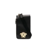 Versace Mini Medusa-stud Leather Wallet Bag In Nero Oro
