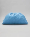 Bottega Veneta The Pouch Intrecciato Clutch Bag In Swimming Pool
