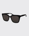 Barton Perreira Bolsha Rectangle Gradient Sunglasses In Black