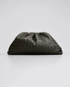 Bottega Veneta Pouch Large Intrecciato-leather Clutch Bag In Olive