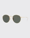 RAY BAN GRADIENT ROUND METAL SUNGLASSES, 53MM,PROD166470027