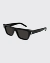 Saint Laurent Sl560 Tinted Sunglasses In Black Yellow