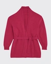 THE ROW GIRL'S BELTED SOLID CASHMERE CARDIGAN,PROD168310028