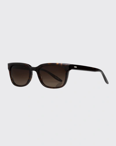 Barton Perreira Men's Chisa Polarized Ar Sunglasses In Dark Walnut/old English