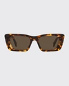 Prada Marble Acetate Butterfly Sunglasses In Black