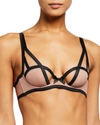 AGENT PROVOCATEUR JOAN CUTOUTS HALF-CUP BRA,PROD152770090