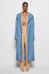 Pre-fall 2021 Ready-to-wear Paulette Vegan Leather Trench In Blue