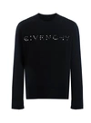 Givenchy Embellished-logo Wool Jumper In Nero