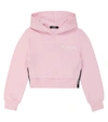 BALMAIN LOGO COTTON-JERSEY HOODIE,P00634561