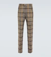 GUCCI CHECKED WOOL trousers,P00613433