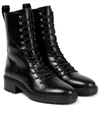 AEYDE ISABEL LEATHER COMBAT BOOTS,P00623324