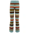 ULLA JOHNSON ROCHELLE STRIPED WOOL AND CASHMERE PANTS,P00624902