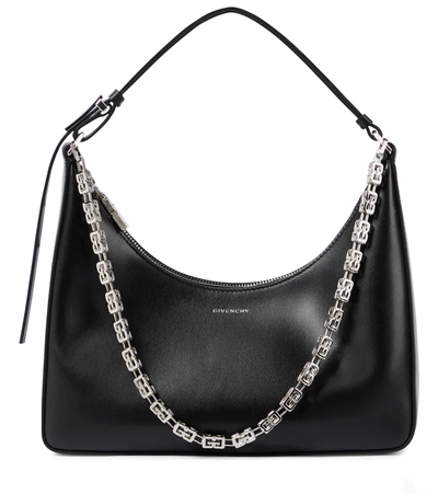 Givenchy Moon Cut Out Small Leather Shoulder Bag In Black