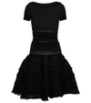 ALAÏA SCALLOPED LACE WOOL-BLEND KNIT DRESS,P00631441