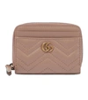 GUCCI GG MARMONT LEATHER CARD HOLDER,P00615789