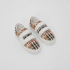 BURBERRY BURBERRY CHILDRENS VINTAGE CHECK COTTON AND LEATHER SNEAKERS,80474901