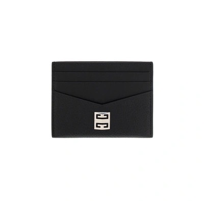 Givenchy 4g Logo Plaque Cardholder In Black