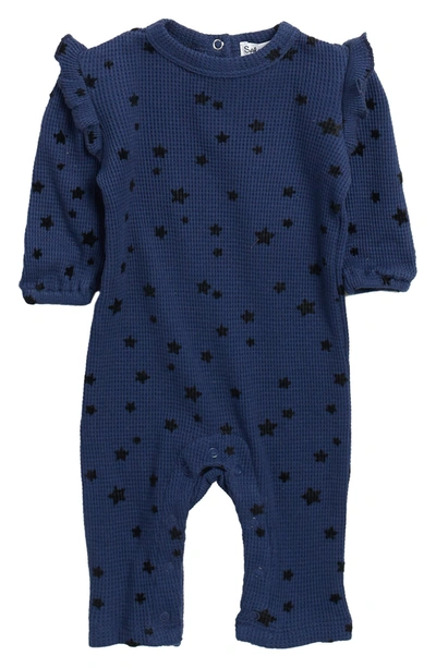 Splendid Babies' Thermal Star Bodysuit In Midnight