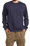 Fleece Factory Crew Neck Sweatshirt In Navy